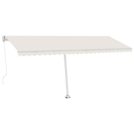 Luifel vrijstaand handmatig uittrekbaar 500x300 cm crèmekleurig 2