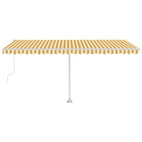 Luifel vrijstaand automatisch 500x300 cm geel en wit 5