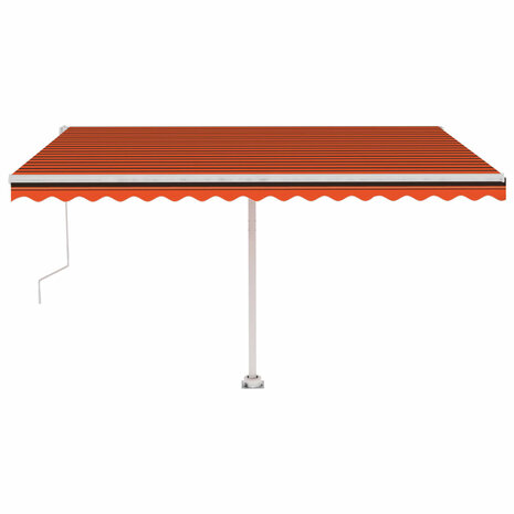 Luifel vrijstaand automatisch 400x350 cm oranje en bruin 2