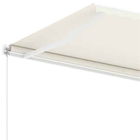 Luifel vrijstaand handmatig uittrekbaar 450x350 cm crèmekleurig 7