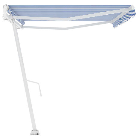 Luifel vrijstaand automatisch 500x350 cm blauw en wit 5