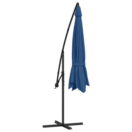 Zweefparasol met aluminium paal 350 cm blauw 5