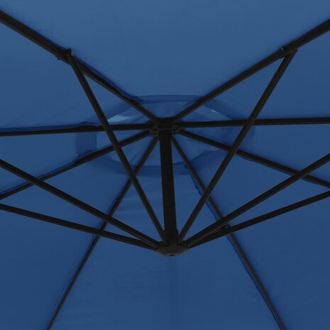 Zweefparasol met aluminium paal 350 cm blauw 6