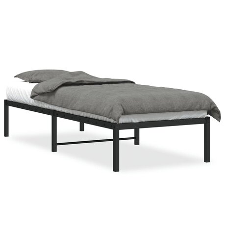 Bedframe metaal zwart 75 x 190 cm 2