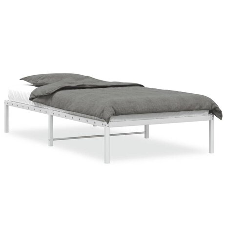 Bedframe metaal wit 100x200 cm 2