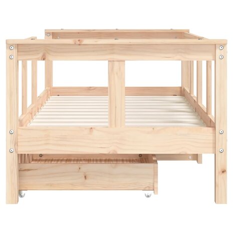 Kinderbedframe met lades 70x140 cm massief grenenhout 5