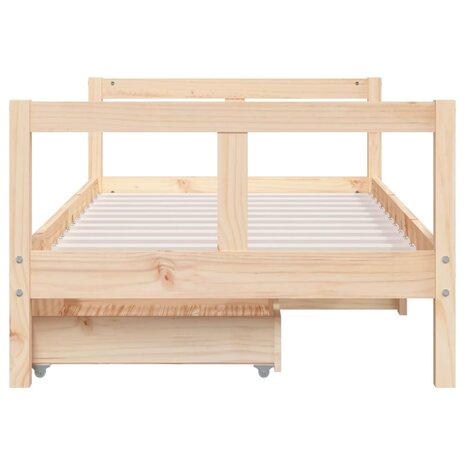 Kinderbedframe met lades 80x160 cm massief grenenhout 5