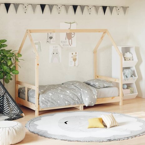 Kinderbedframe 80x160 cm massief grenenhout 1