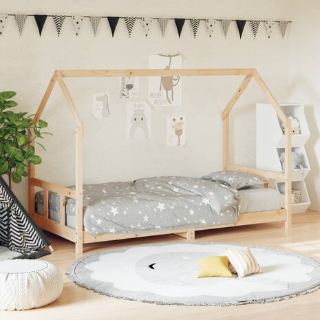 Kinderbedframe 90x190 cm massief grenenhout 1