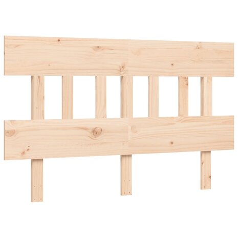 Seniorenbed met hoofdbord massief hout 140x190 cm 8