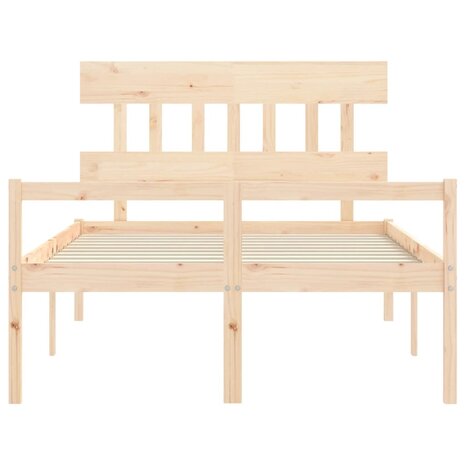 Seniorenbed met hoofdbord massief hout 140x200 cm 6