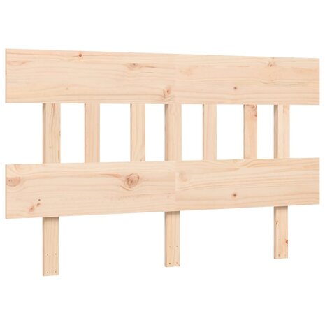 Seniorenbed met hoofdbord massief hout 140x200 cm 8
