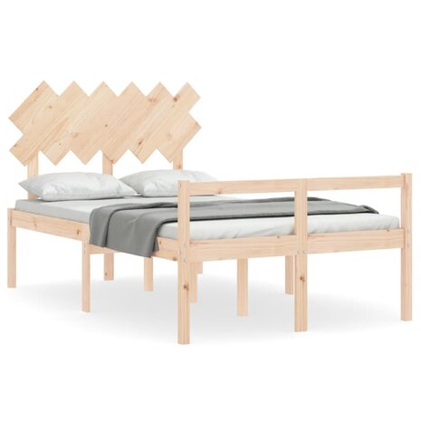 Seniorenbed met hoofdbord massief hout 2