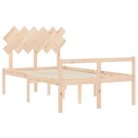 Seniorenbed met hoofdbord massief hout 5