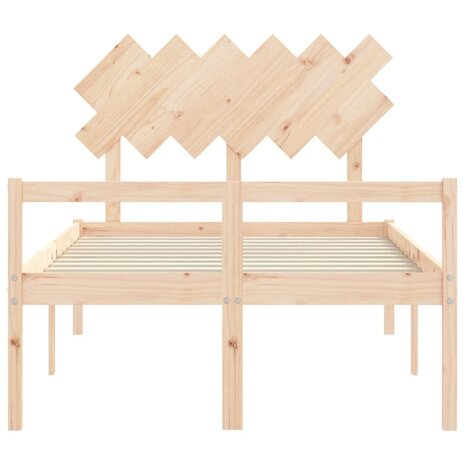 Seniorenbed met hoofdbord massief hout 6