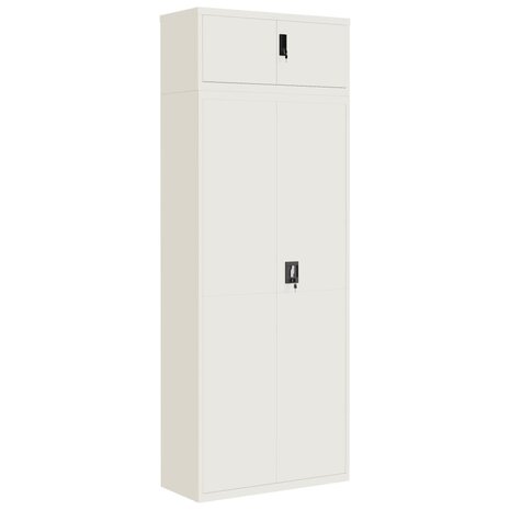 Archiefkast 90x40x240 cm staal wit 2