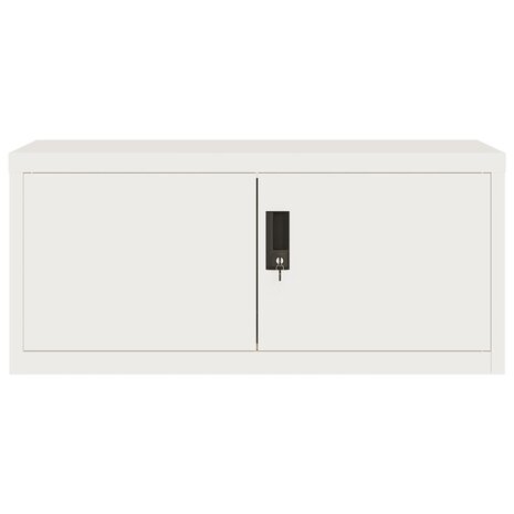 Archiefkast 90x40x240 cm staal wit 4