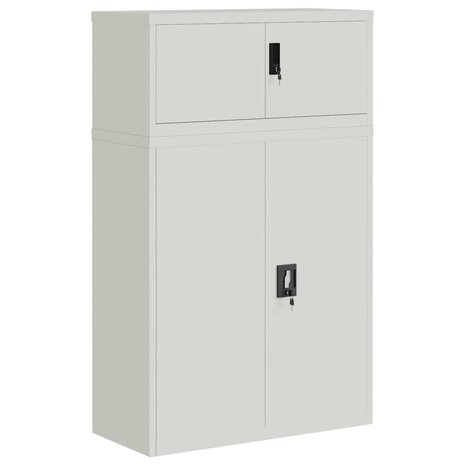 Archiefkast 90x40x145 cm staal lichtgrijs 2