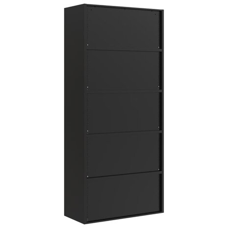 Archiefkast 90x40x240 cm staal zwart 9