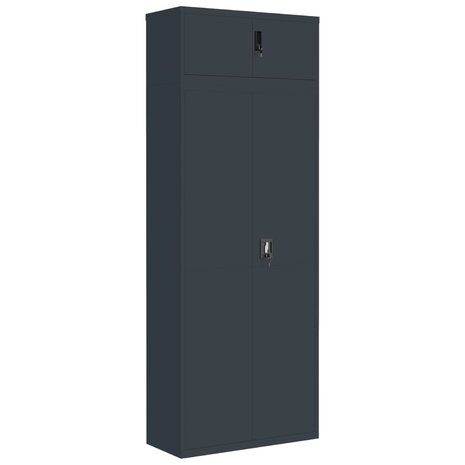 Archiefkast 90x40x240 cm staal antracietkleurig 2
