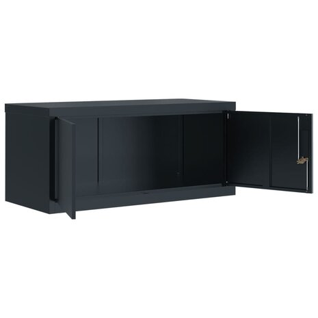 Archiefkast 90x40x240 cm staal antracietkleurig 5