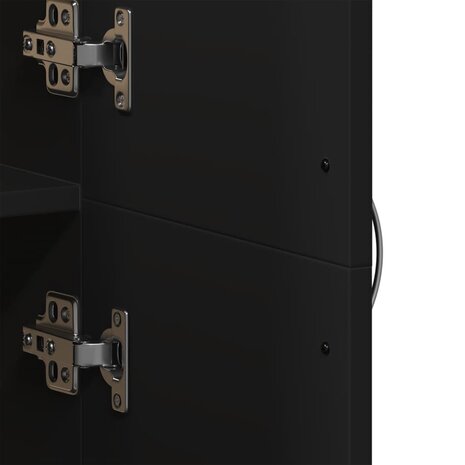 Archiefkast 60x32x153 cm bewerkt hout zwart 8