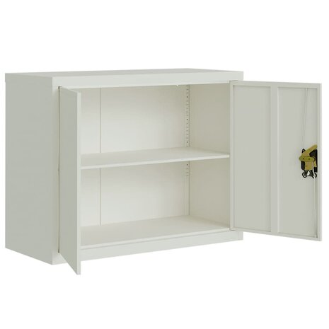 Archiefkast 90x40x70 cm staal lichtgrijs 4