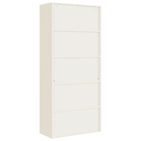 Archiefkast 90x40x200 cm staal wit 6