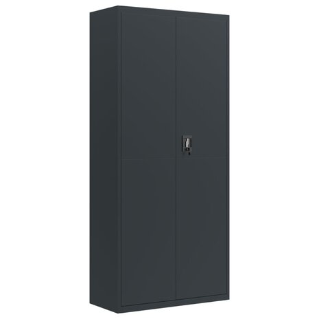Archiefkast 90x40x200 cm staal antracietkleurig 2