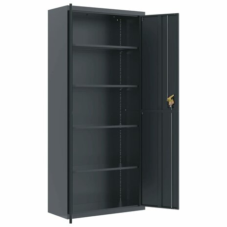 Archiefkast 90x40x200 cm staal antracietkleurig 4