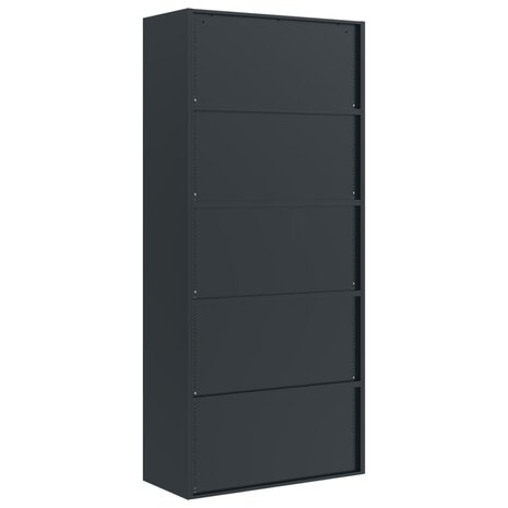 Archiefkast 90x40x200 cm staal antracietkleurig 6