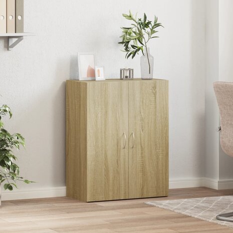 Archiefkast 60x32x77,5 cm bewerkt hout sonoma eikenkleurig 3