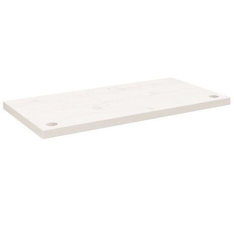 Bureaublad 80x40x2,5 cm massief grenenhout wit 2