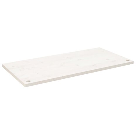 Bureaublad 110x60x2,5 cm massief grenenhout wit 2