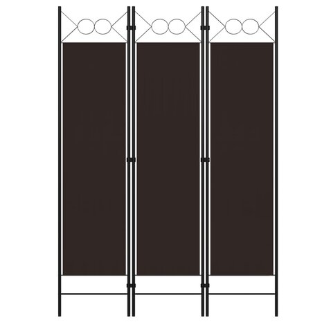Kamerscherm met 3 panelen 120x180 cm bruin 1