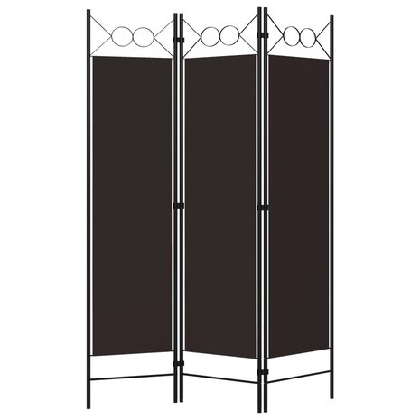 Kamerscherm met 3 panelen 120x180 cm bruin 2
