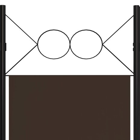 Kamerscherm met 5 panelen 200x180 cm bruin 5