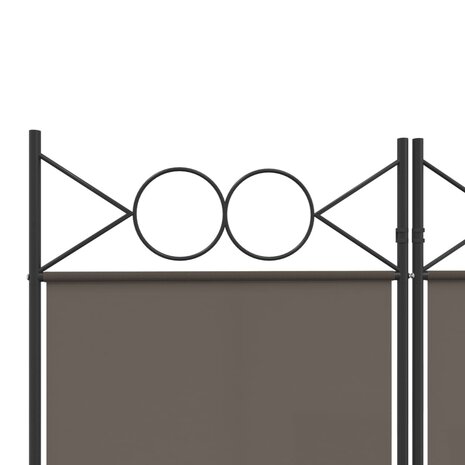 Kamerscherm met 3 panelen 120x200 cm stof antracietkleurig 7