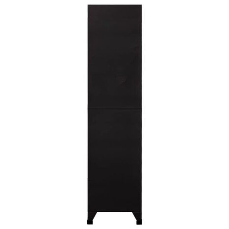 Lockerkast 90x40x180 cm staal zwart 4