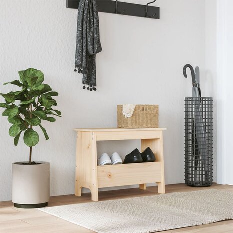Halbankje 60x28x45 cm massief grenenhout 1