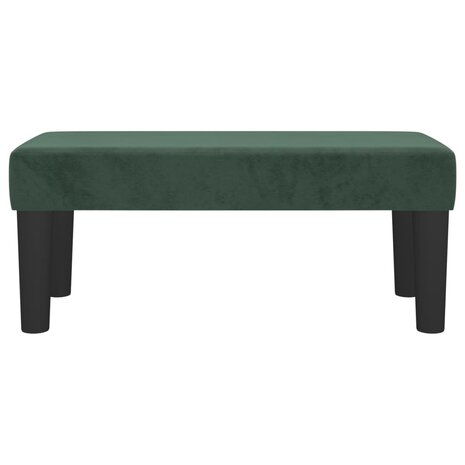 Bankje 70x30x30 cm fluweel donkergroen 3
