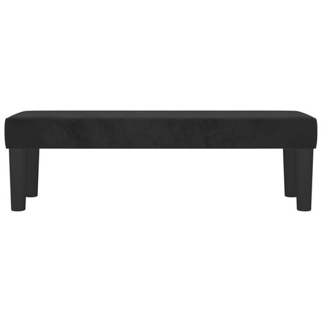 Bankje 100x30x30 cm fluweel zwart 3