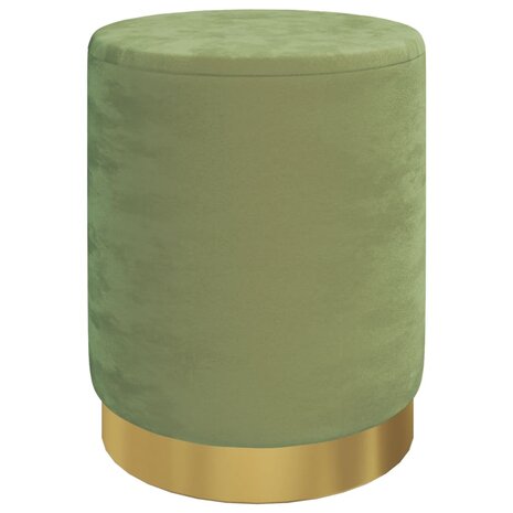 Hocker met opbergruimte rond fluweel mosterdgroen 2