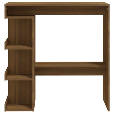 Bartafel met opbergrek 100x50x101,5 cm bewerkt hout bruin eiken 5