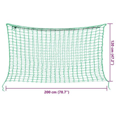 Hooinetten 2 st 200x120 cm rechthoekig polypropeen groen 8