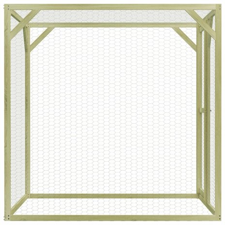 Kippenhok 1,5x1,5x1,5 m geïmpregneerd grenenhout 3