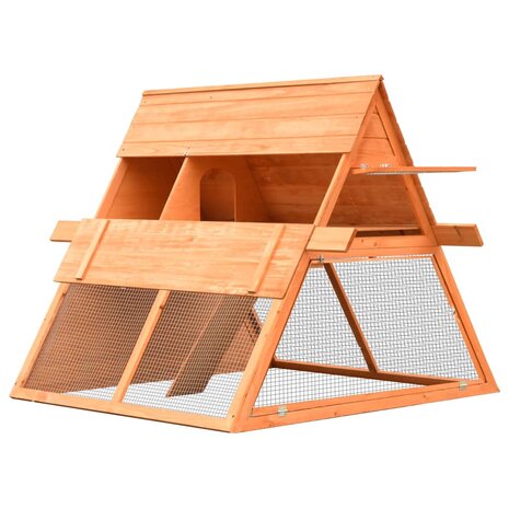 Konijnenhok 152x128x108 cm massief grenen- en vurenhout 2