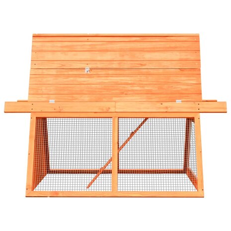 Konijnenhok 152x128x108 cm massief grenen- en vurenhout 4