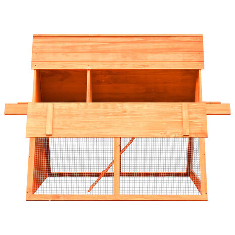 Konijnenhok 152x128x108 cm massief grenen- en vurenhout 5