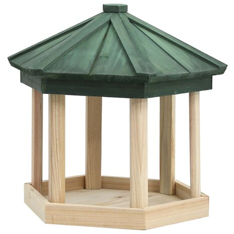 Vogelvoeder achthoekig 33x30 cm massief vurenhout 1
